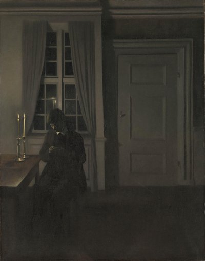 Myntsamlaren, 1904 av Vilhelm Hammershoi