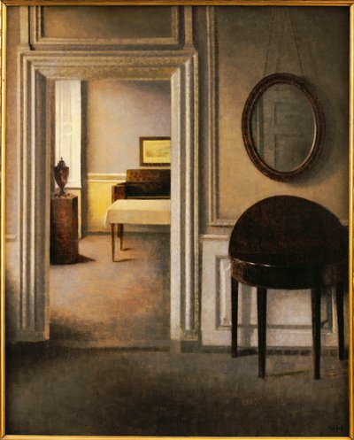 Musikrummet, Strandgade 30, c.1907 av Vilhelm Hammershoi