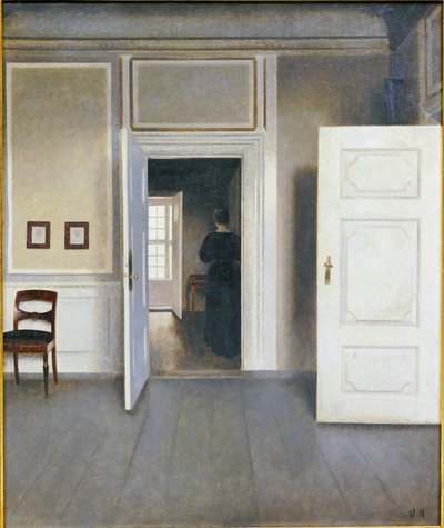 Kvinna i ett interiör, Strandgrade 30, 1901 av Vilhelm Hammershoi