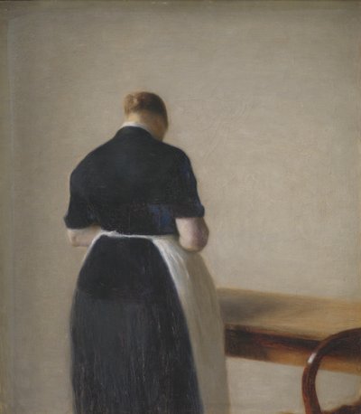 Kvinna sedd bakifrån av Vilhelm Hammershoi