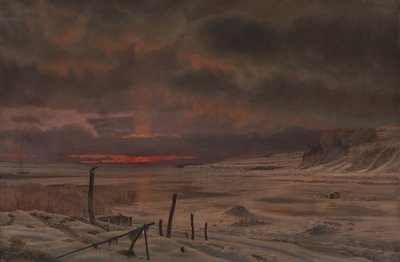 En vinterafton vid en dansk fjord av Vilhelm Kyhn