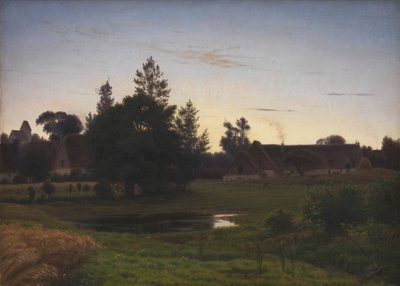 Efter solnedgången i utkanten av en by av Vilhelm Kyhn