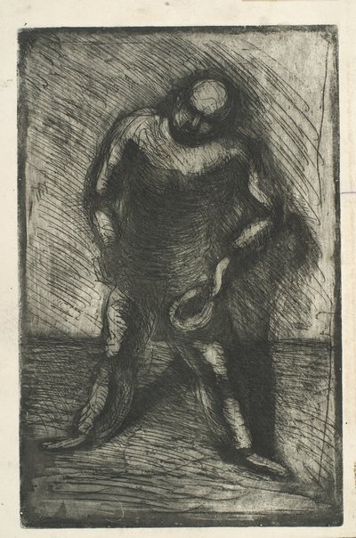 Stretching man med hatten i handen av Vilhelm Lundstrøm