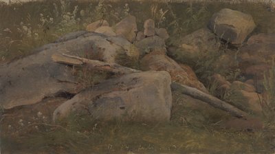 Studie av en stenhög av Vilhelm Petersen