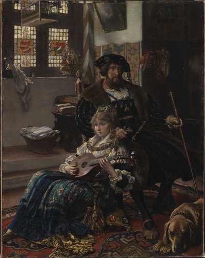 Christian II och Dyveke av Vilhelm Rosenstand