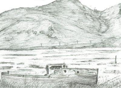 Båt på torra land, Isle of Mull, 2007 av Vincent Alexander Booth