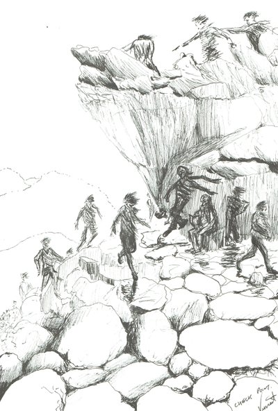 Kontrollpunkt vid toppmötet, 2008 av Vincent Alexander Booth