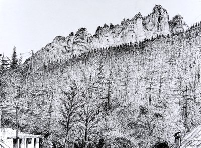 Dolomiterna från balkongen i Dont Italy 2019 av Vincent Alexander Booth