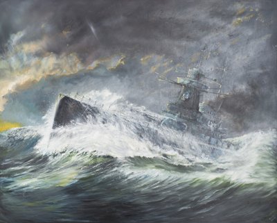 Graf Spee går in i Indiska oceanen 3 november 1939, 2006 (Olja på duk) av Vincent Alexander Booth