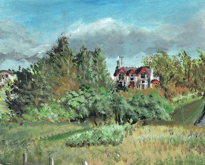 House in the Highlands, Creag Dhubh, 2006, (akryl på dukskiva) av Vincent Alexander Booth