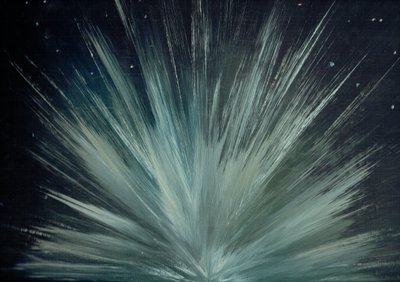 Impact on Miranda, 2016, (akryl på canvasskiva) av Vincent Alexander Booth