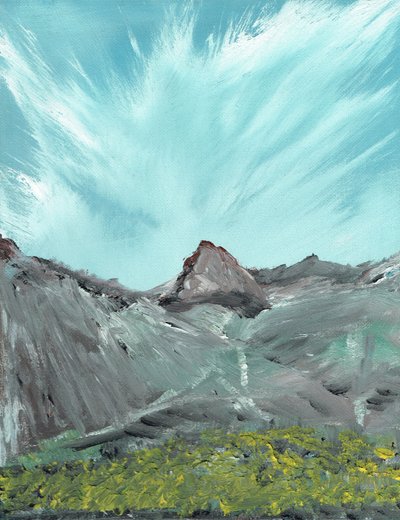 Lakeland Hills, 2010, (akryl på dukskiva) av Vincent Alexander Booth