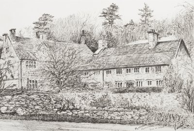 Mottistone Hall Isle of Wight, 2008 (bläck på papper) av Vincent Alexander Booth