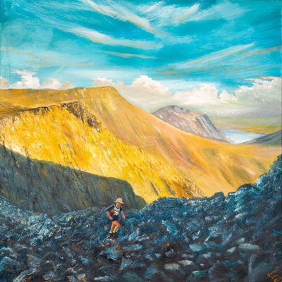 Mountain Freedom 2, 2024 (olja på duk) av Vincent Alexander Booth