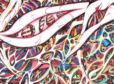 Selengalesiminal Quest, 2016, (bläck på papper) av Vincent Alexander Booth