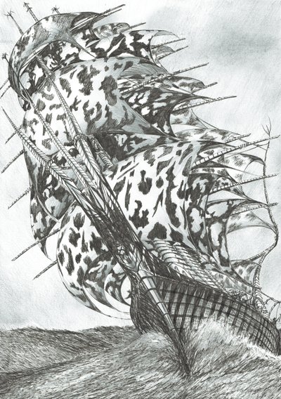 Storm Creators North Sea, 2017, (Bläck på papper) av Vincent Alexander Booth