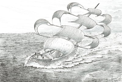 Storm Creators Yathkyed, 2023 (bläck och blyerts på papper) av Vincent Alexander Booth