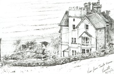 Jesuithuset på den walesiska kusten, 2005, (Bläck på papper) av Vincent Alexander Booth