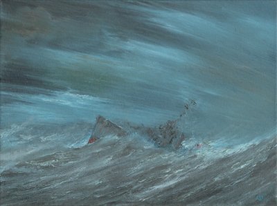 USS Monaghan förlorade i Stillahavstyfonen den 18 december 1944, 2019 av Vincent Alexander Booth