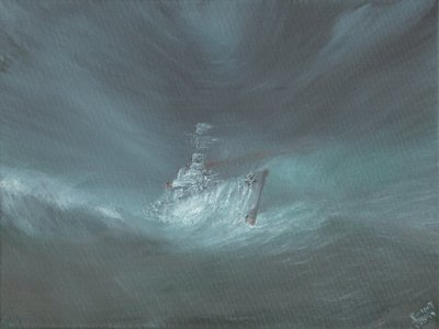 USS Warrington förlorade i orkanen utanför Bahamas den 13 september 1944, 2019 av Vincent Alexander Booth