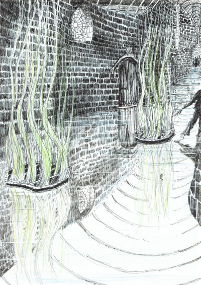 page29, The Castle in the Forest of Findhorn, 2006, (bläck på papper) av Vincent Alexander Booth