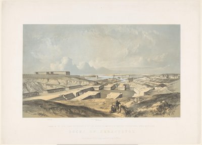 De Haven van Sebastopol, 1855 Docks of Sebastopol (titel på objekt) av Vincent Brooks