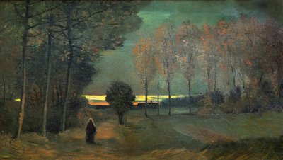 Höstlandskap på kvällen, 1884. av Vincent van Gogh