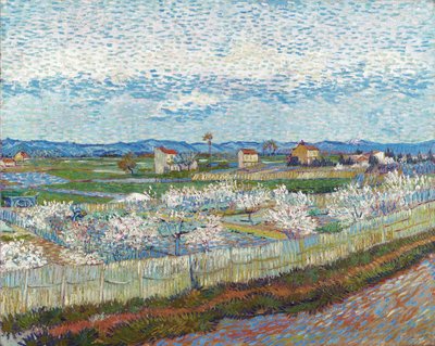 Persikaträd i blom, 1889. av Vincent van Gogh