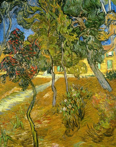 Träd i asylens trädgård, 1889. av Vincent van Gogh