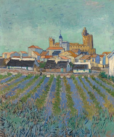 Utsikt över Saintes-Maries-de-la-Mer, 1888. av Vincent van Gogh