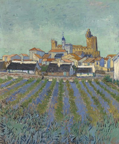 Utsikt över Saintes-Maries-de-la-Mer, 1888. av Vincent van Gogh