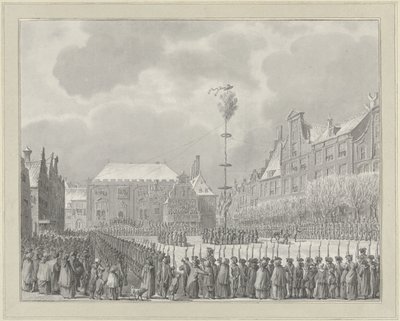Avskaffande av Stadtholdership på Grote Markt i Haarlem, 1795 av Vincent Jansz. van der Vinne