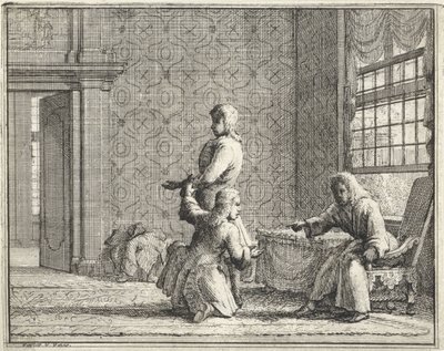 Skräddarsy i en interiör av Vincent Laurensz. van der Vinne (II)