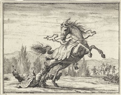 Man ramlar av en häst av Vincent Laurensz. van der Vinne (II)