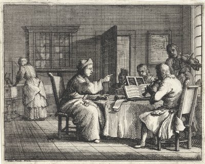 Musiklärare med elever av Vincent Laurensz. van der Vinne (II)