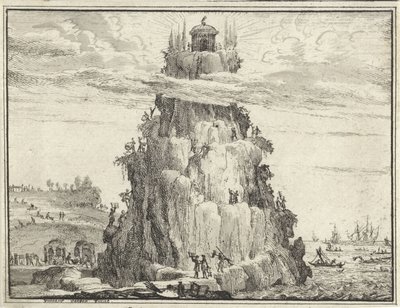Visdomens tempel på en klippa av Vincent Laurensz. van der Vinne (II)