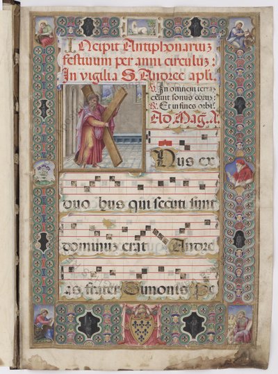 Antiphonary of the Sistine Chapel, Helgonens rättfärdighet, Sankt Andreas av Vincent Raymond