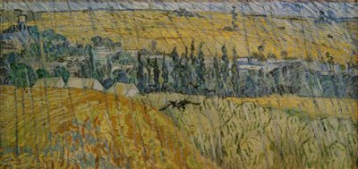Auvers i regnet av Vincent van Gogh