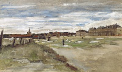 "Blanchisserie à Scheveningen" Blekeri vid Scheveningen (recto); "Femme de Scheveningen" Kvinna från Scheveningen (verso) av Vincent van Gogh