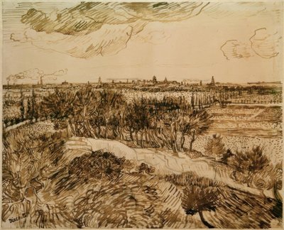 Utsikt över Arles från Montmajour av Vincent van Gogh