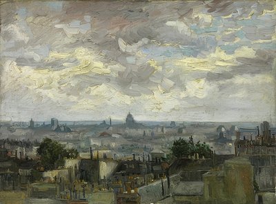 Utsikt över Paris. 1886 av Vincent van Gogh