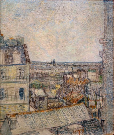 Utsikt från fönstret i lägenheten på Rue Lepic av Vincent van Gogh