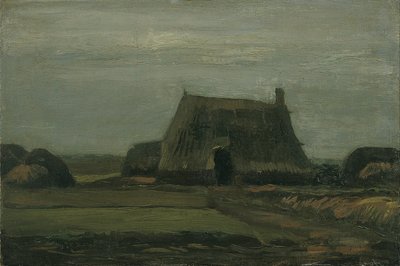 Gård med torvstackar av Vincent van Gogh