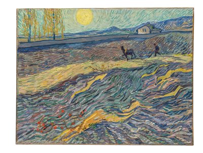 Bonde på en åker, 1889 av Vincent van Gogh
