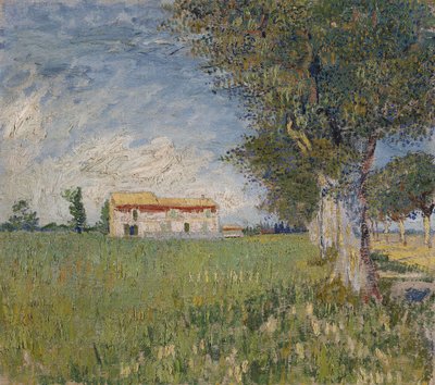 Bondgård i ett vetefält, 1888 av Vincent van Gogh