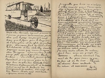 Faksimil av ett brev från Vincent Van Gogh till Emile Bernard den 18 mars 1888, från boken 