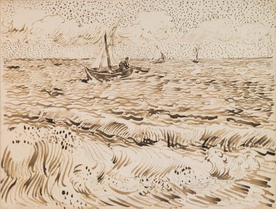 Fiskebåtar vid Saintes-Maries-de-la-Mer av Vincent van Gogh