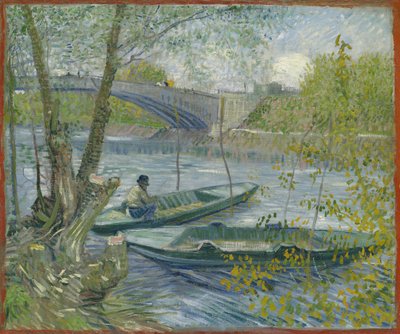 Fiske på våren, Pont de Clichy Asnières, 1887. av Vincent van Gogh