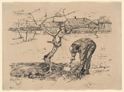 Trädgårdsmästare vid ett äppelträd av Vincent van Gogh