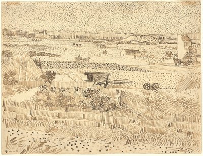 Harvest - La Craus slätt av Vincent van Gogh